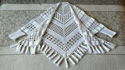 Mexicana Shawl With Sleeves