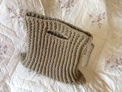 Crocheted Tuxedo Tote Bag