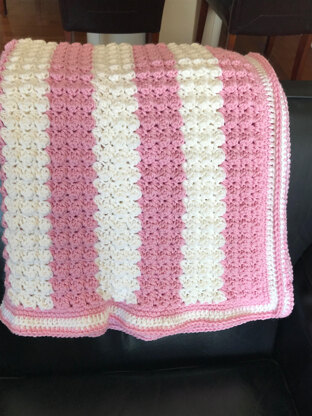 Pink and White Baby Blanket