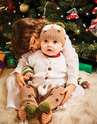 Christmas Pudding Onesie in Sirdar Snuggly DK - 5495 - Downloadable PDF