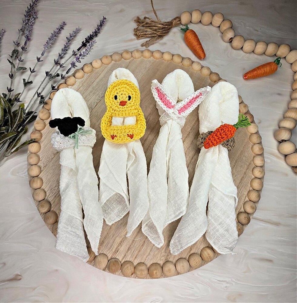 Easter Crochet Napkin Rings LoveCrafts