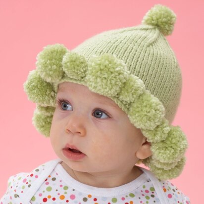Pompom Baby Hat in Bernat Softee Baby Solids