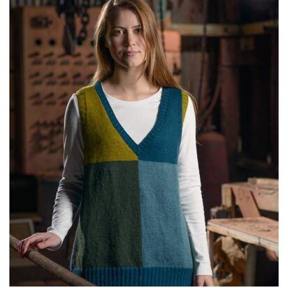 Colour Block Tunic in The Fibre Co. Cumbria Fingering - Downloadable PDF