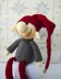 Elf Christmas doll knitted flat