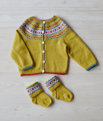 Fairground Fairisle - Layette Knitting Pattern For Toddlers in Debbie Bliss Baby Cashmerino by Debbie Bliss