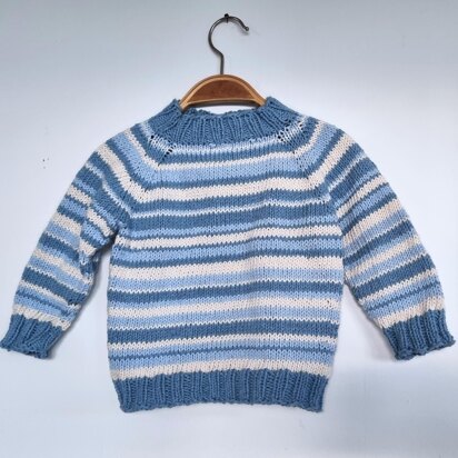 Striped jumper with raglan