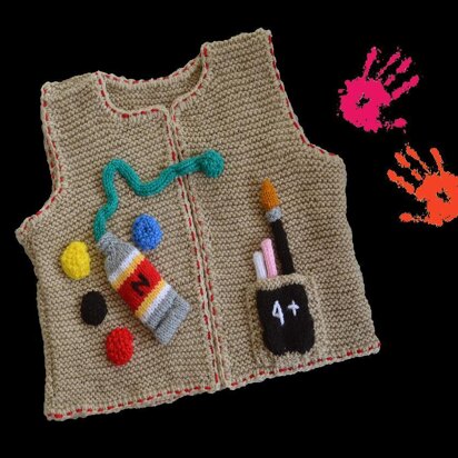 Baby Pinafore Vest "I want to Create"