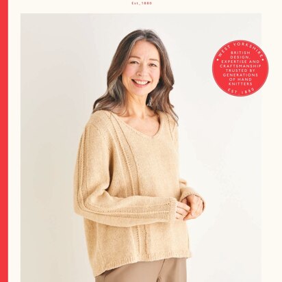 V Neck Jumper in Sirdar Saltaire - 10173 - Downloadable PDF