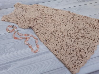 Crochet sexy summer lacy dress.
