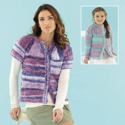 Long and Short Sleeved Cardigans in Sirdar Flurry - 7961 - Downloadable PDF