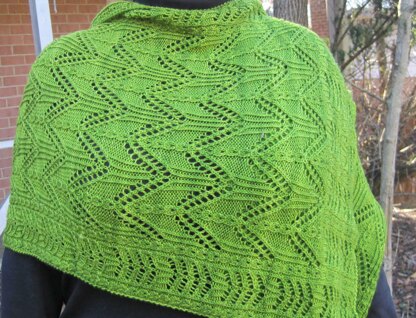 Ton Lace and Mock Cable Shawl