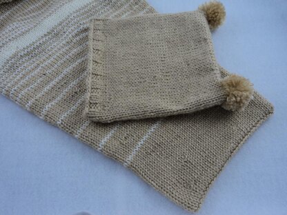 Newborn Hat & Cocoon Colorwork Knit Gift Set