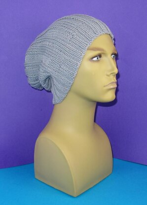 Rib Pattern Super Slouch Hat