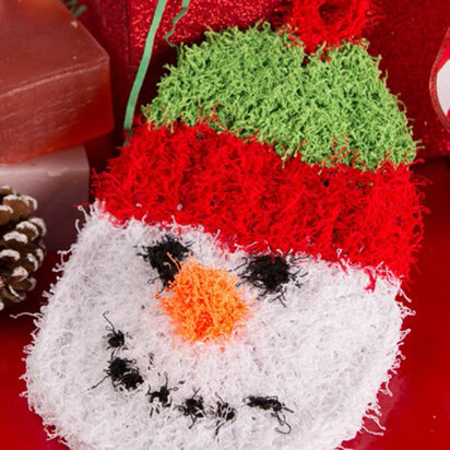 Snowman in Red Heart Scrubby - LW5009 - Downloadable PDF