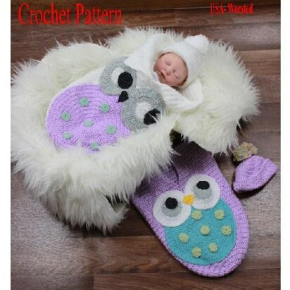 Ollie the Owl Cocoon Crochet Pattern #331