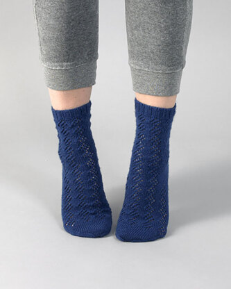 Brandi Socks - Knitting Pattern For Women in Debbie Bliss Toast