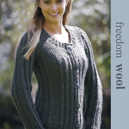 Rib Detail Jacket in Twilleys Freedom Wool - 9105