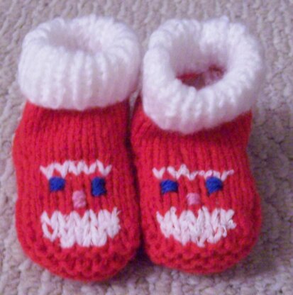 Santa Booties 0-3 months