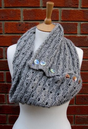 Rib Lace Scarf/Cowl