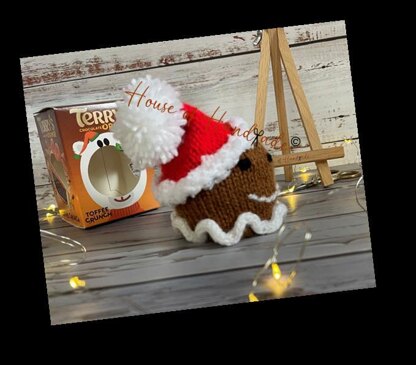 Gingerbread Man Chocolate Orange Cover Knitting Pattern
