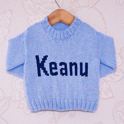 Intarsia - Keanu Moniker Chart - Childrens Sweater