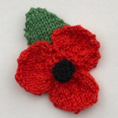 Remembrance Poppy - Flower Knitting Pattern