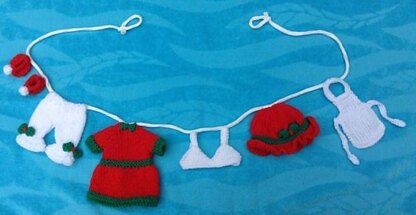 Mother Christmas Washing Line Garland