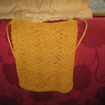 Beginner's Lace Market Bag - knitting pattern