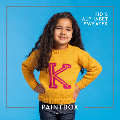 Kid's Alphabet Sweater - Free Jumper Knitting Pattern for Children in Paintbox Yarns Simply Aran