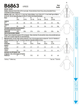Butterick Misses' Jacket B6863 - Sewing Pattern
