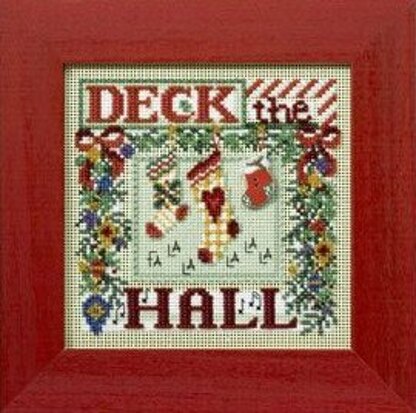 Mill Hill Deck the Hall Cross Stitch Kit - 12.5cm x 12.5cm