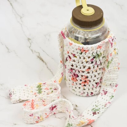Weekend Water Bottle Holder in Universal Yarn Cotton Supreme Speckles - Downloadable PDF