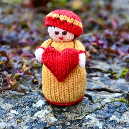 Valentine's Heart Doll Knitting Pattern - Toy Knitting Pattern