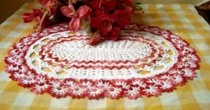 Crochet Doily Pattern,Enchanting Oval Doily,Oval doily Pattern