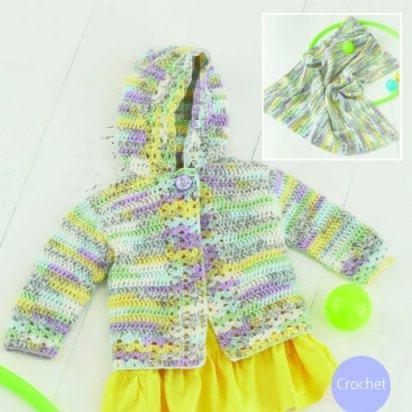 Jacket & Blanket in Sirdar Snuggly Baby Crofter DK - 4871 - Downloadable PDF