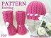 Knitting PATTERN Baby Girl Baby Cap and Baby Shoes