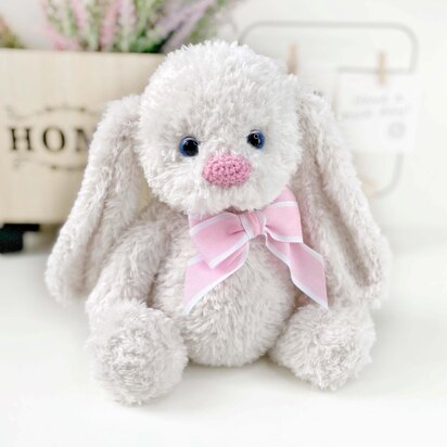 Cute teddy bunny with pink nose