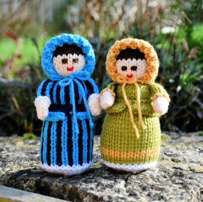 Victorian Ladies & Gentlemen Doll Knitting Pattern - Toy Knitting Pattern