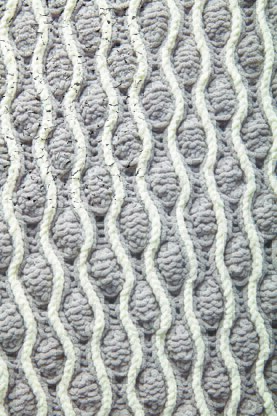 Trellis & Tassels Knit Afghan in Bernat Blanket - Downloadable PDF