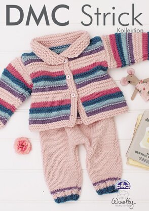 Baby Girls Cardigan & Trouser Set in DMC Woolly - 15199L/2