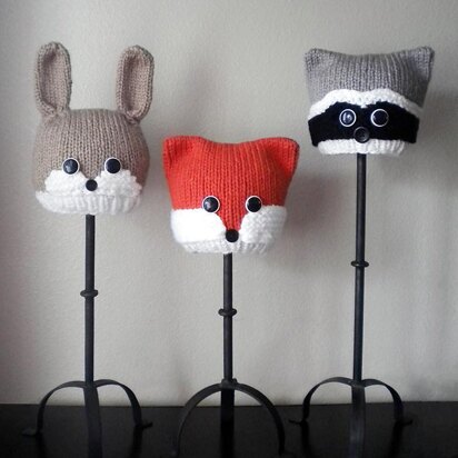 Woodland Animals Knit Hats