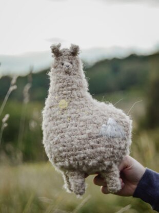Big curly alpaca toy