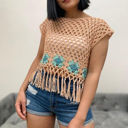 Crochet boho top on sale