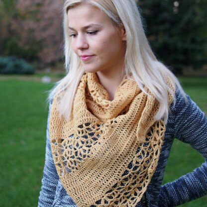 Lace diagonals shawl