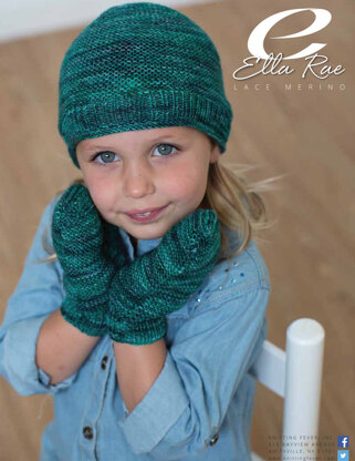Beanie and Mitts in Ella Rae Lace Merino - ER14-03