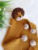 Crochet lion security blanket, crochet baby lovey pattern