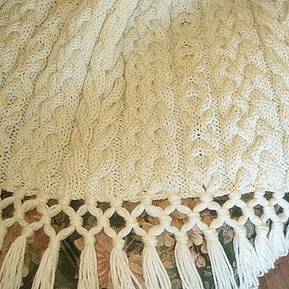 Irish Wedding Aran Afghan