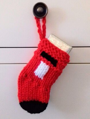 Mini Post Box Christmas Stocking / Money Gift Wallet