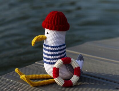 Seagull Edward toy crochet pattern
