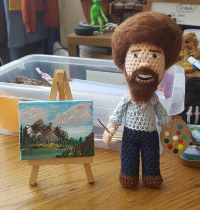 Bob ross stuffed sales toy